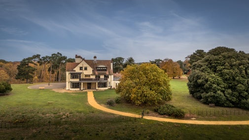 An aerial view of Tranmer House, which houses Deben View, Kyson and Wilford holiday apartments, Suffolk